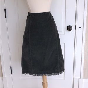 Miu Miu Cotton Thin Corduroy Skirt in Grey Size 6